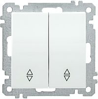 Выключатель 2-клавишный проходной ВС10-2-2-Б 10А BOLERO белый | код EVB22-K01-10-1 | IEK